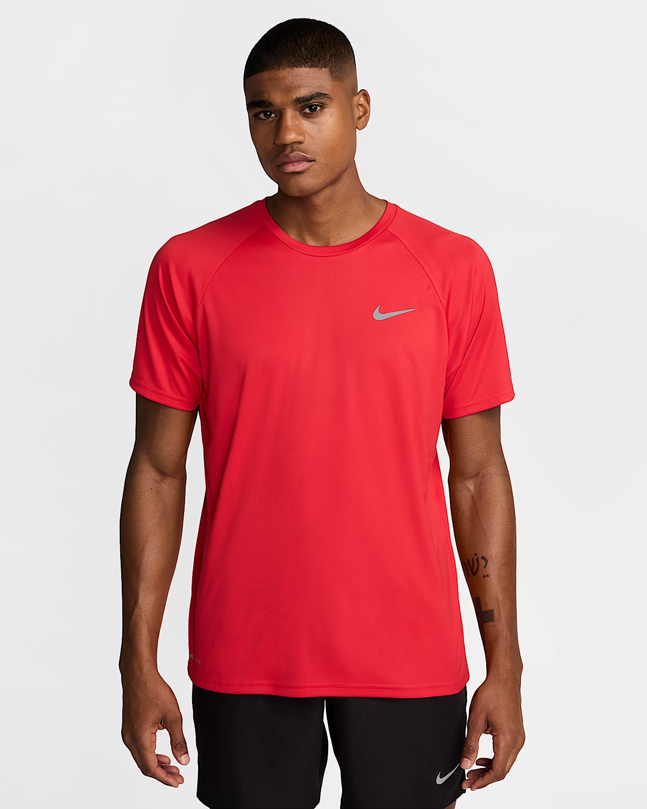 Nike mens Essential Shorts-Sleeve Hydroguard Swim Dri-Fit Shirt