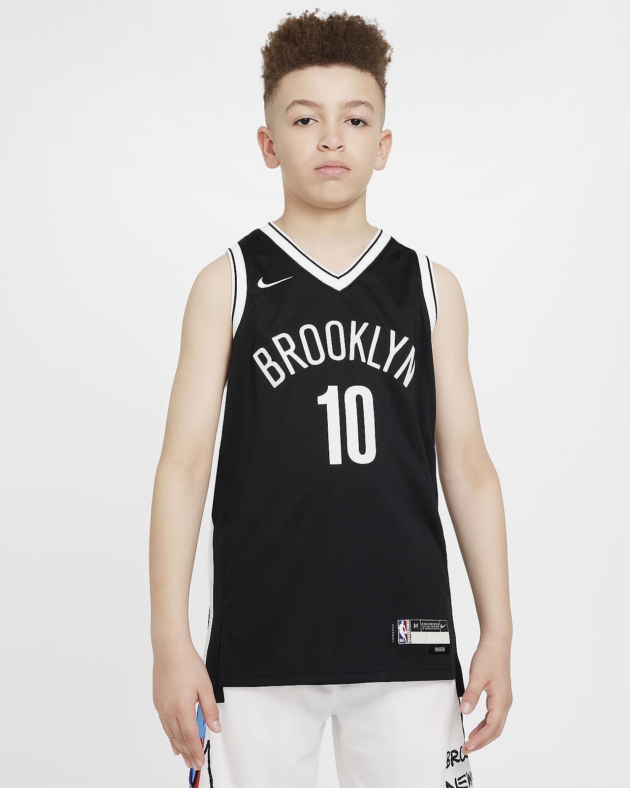 Brooklyn Nets Icon Edition 2021/22 Nike NBA Swingman-trøje til større børn