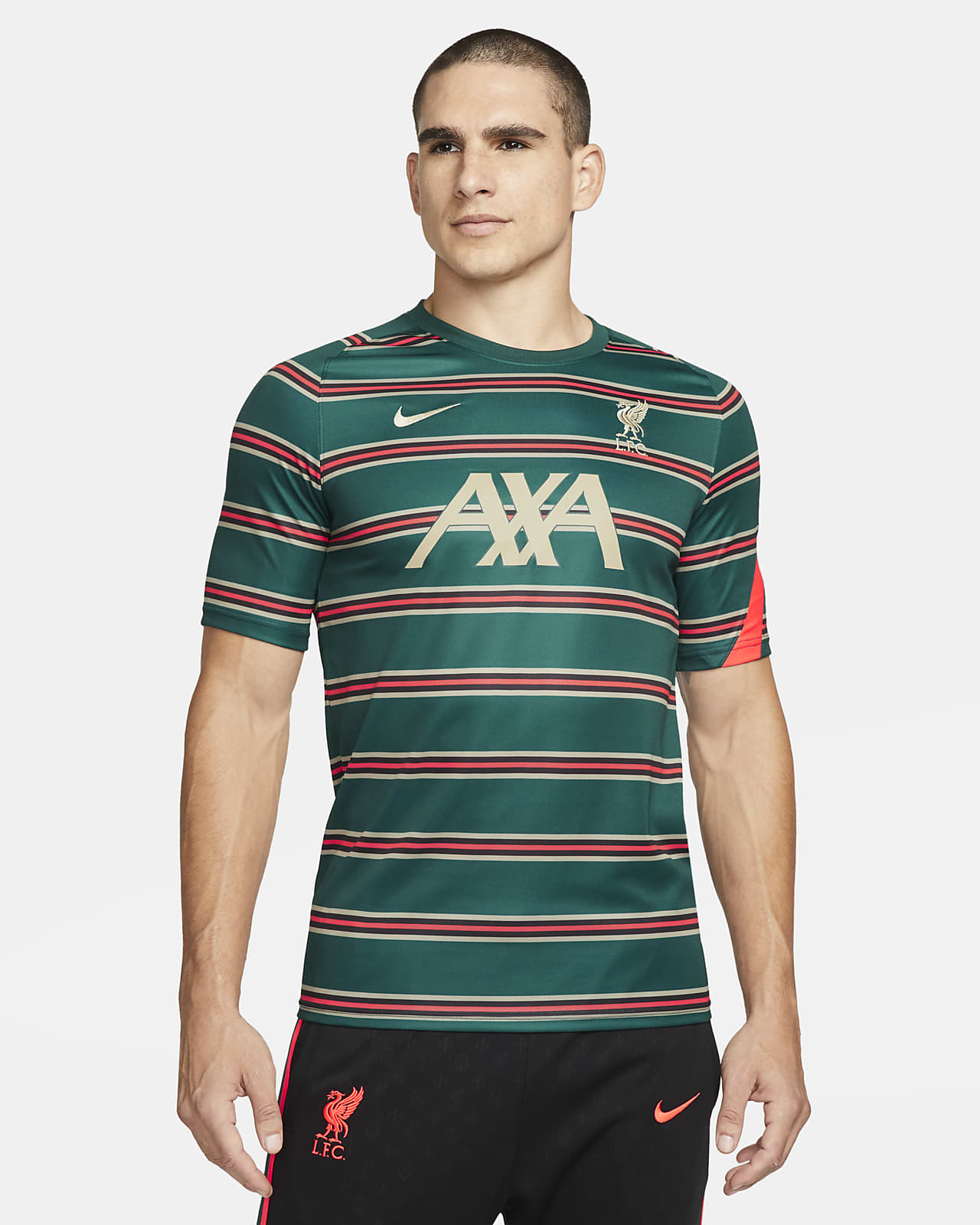 Liverpool FC Warming-uptop met korte mouwen voor heren. Nike NL