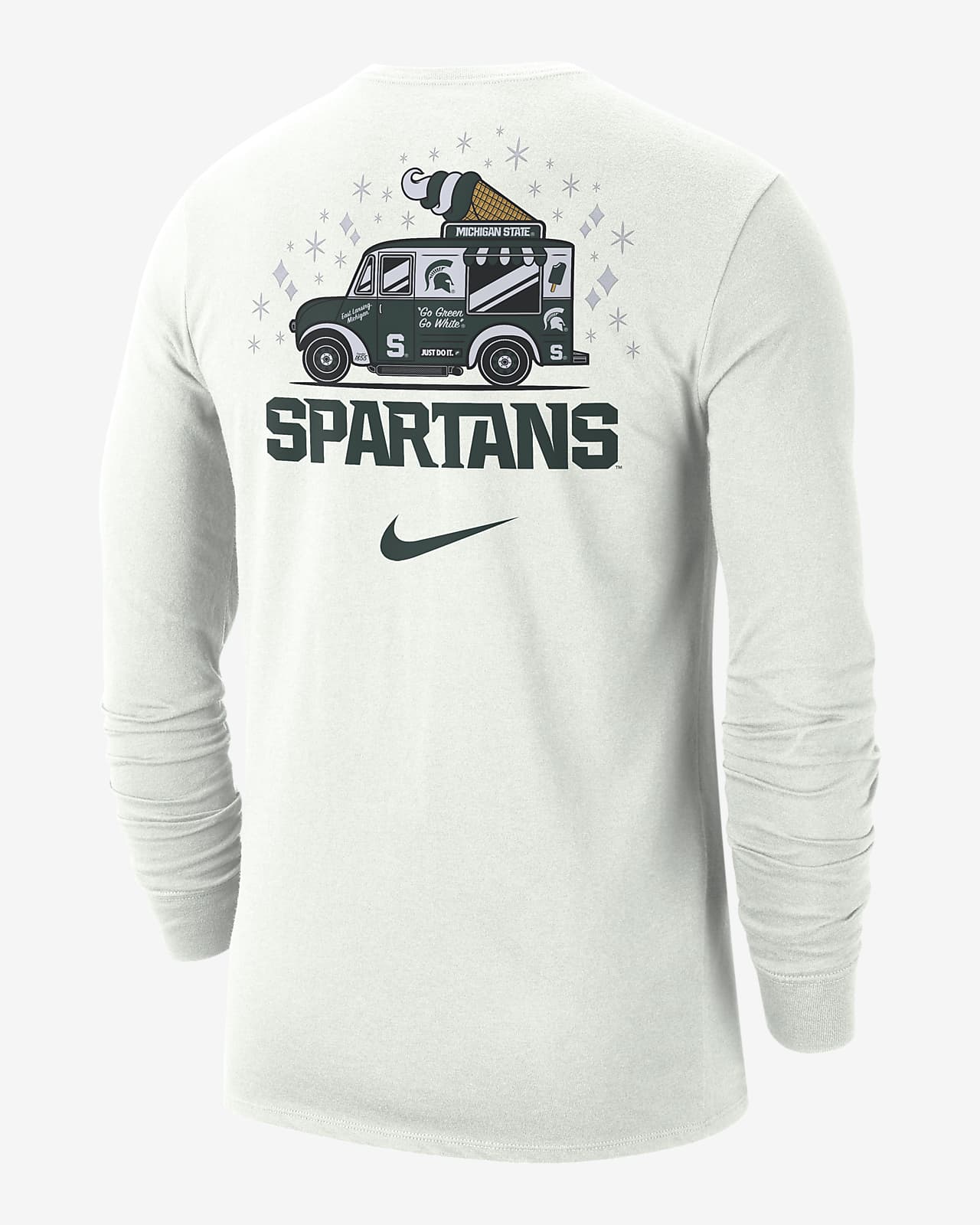 Nike White Michigan State Spartans Basketball Long Sleeve T-Shirt