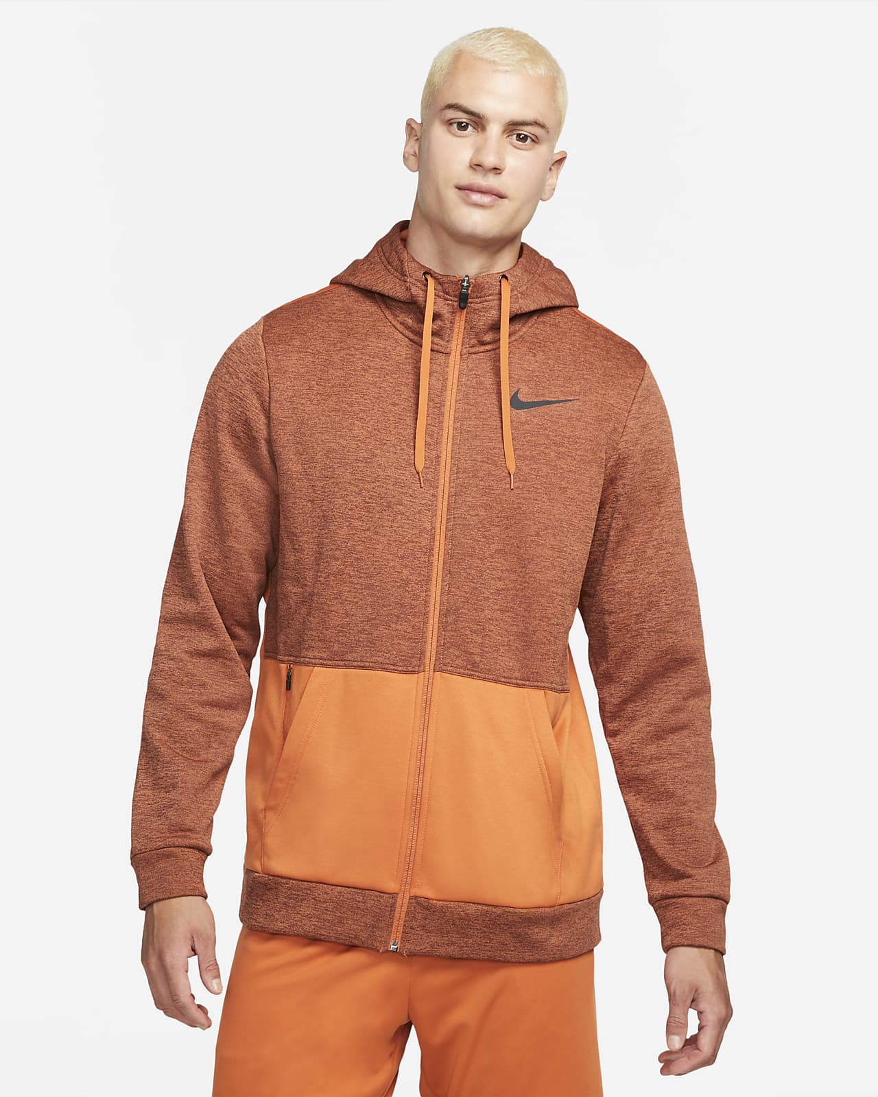 nike orange half zip