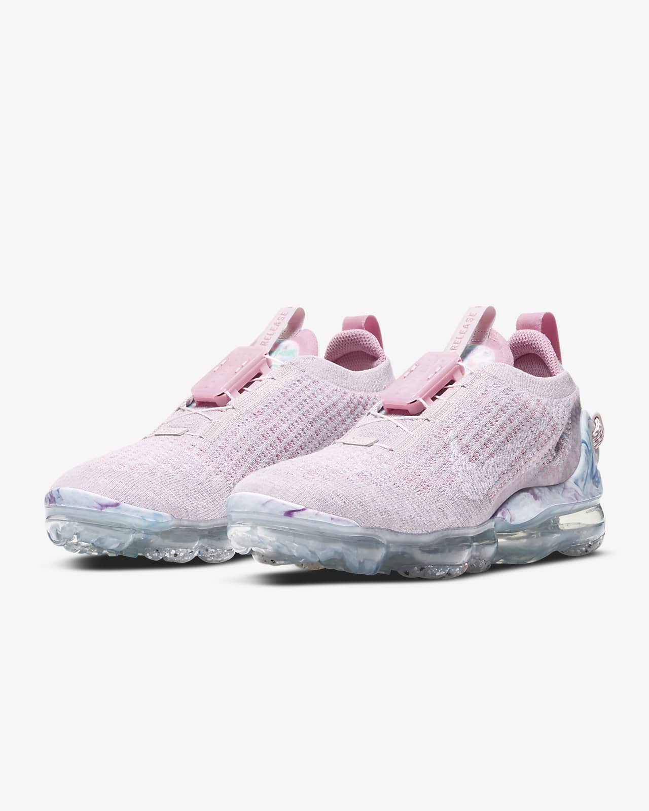 pink purple and white vapormax
