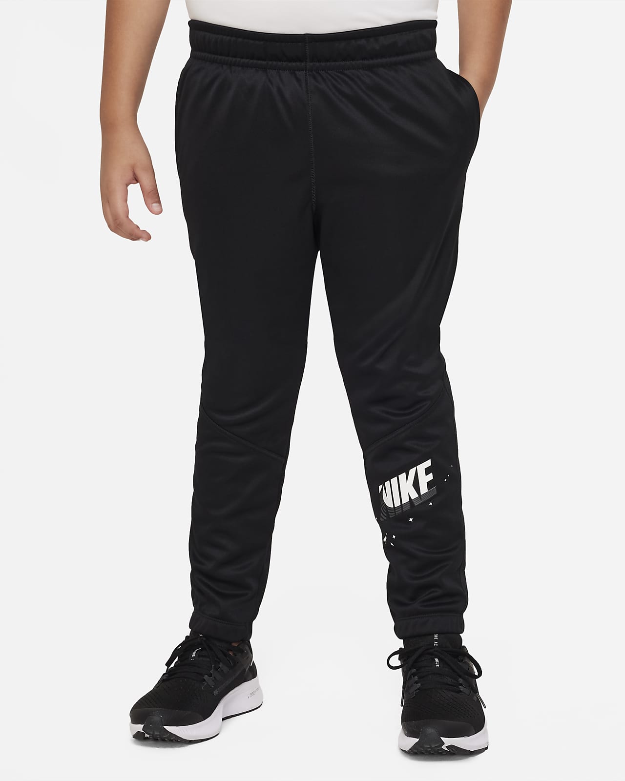 Spodnie treningowe o zwężanym kroju dla dużych dzieci (chłopców) Nike Therma-FIT (szersze rozmiary)