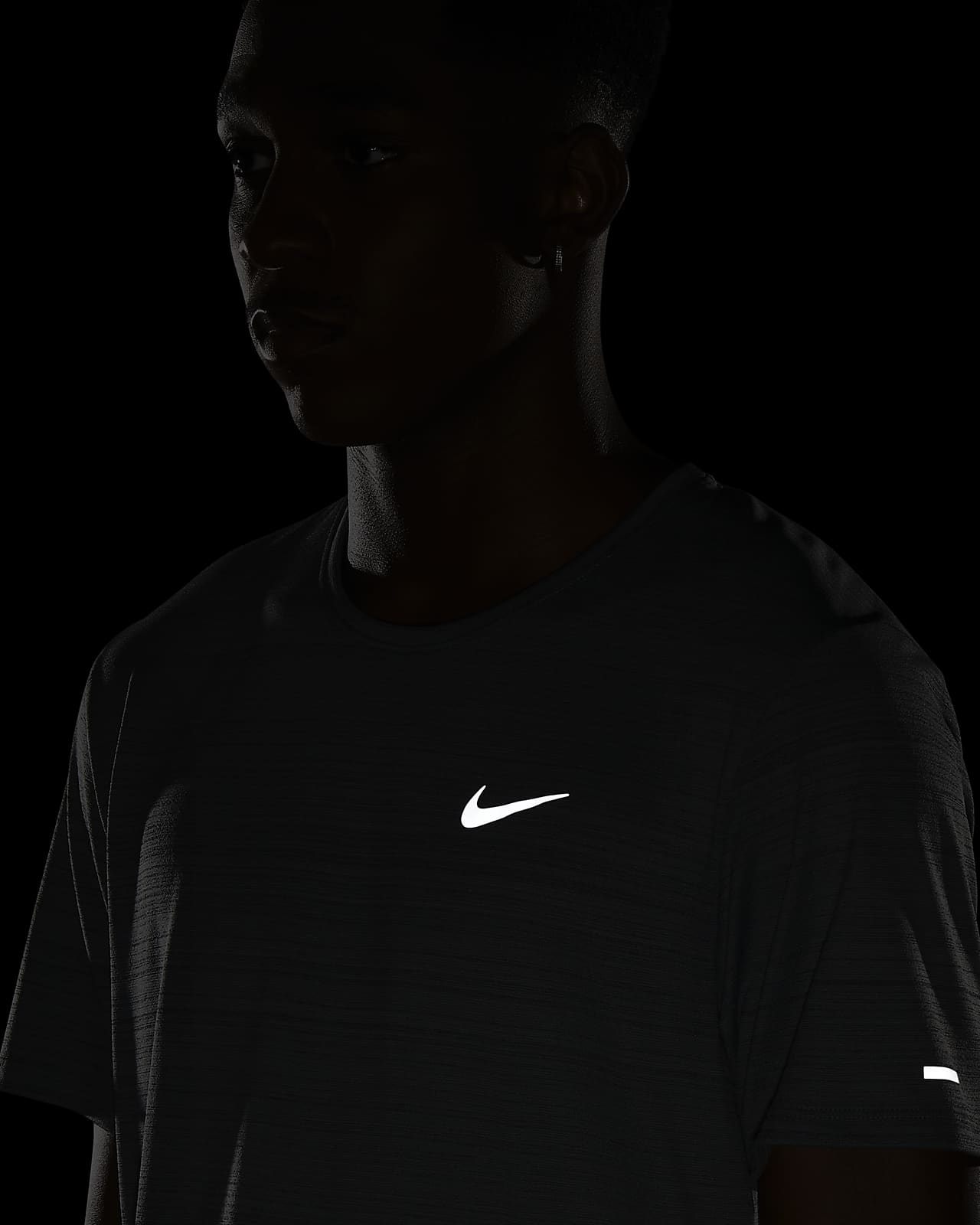 Nike Dri-FIT Miler Short Sleeve T-Shirt Grey - L