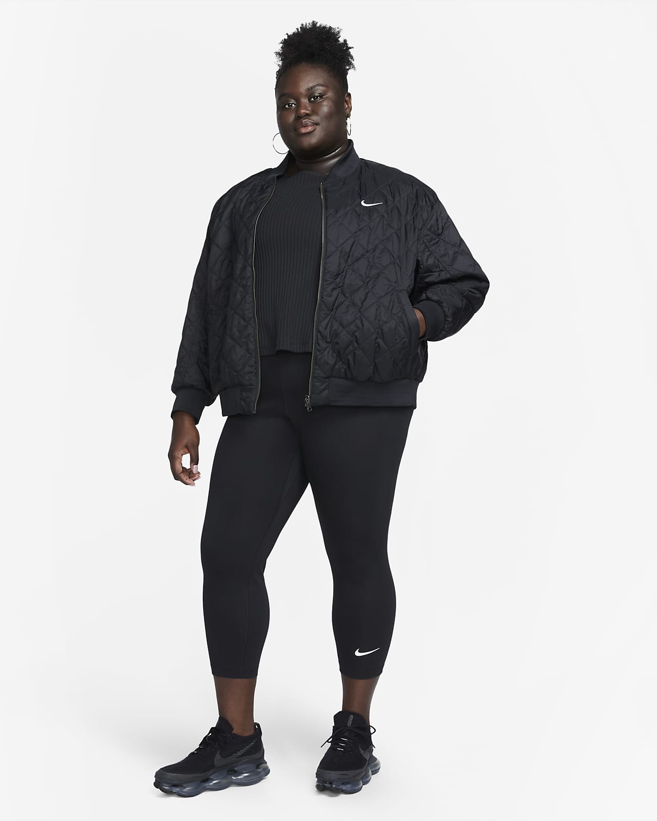 Nike Womens Highwaist Futura Plus Leggings - Black