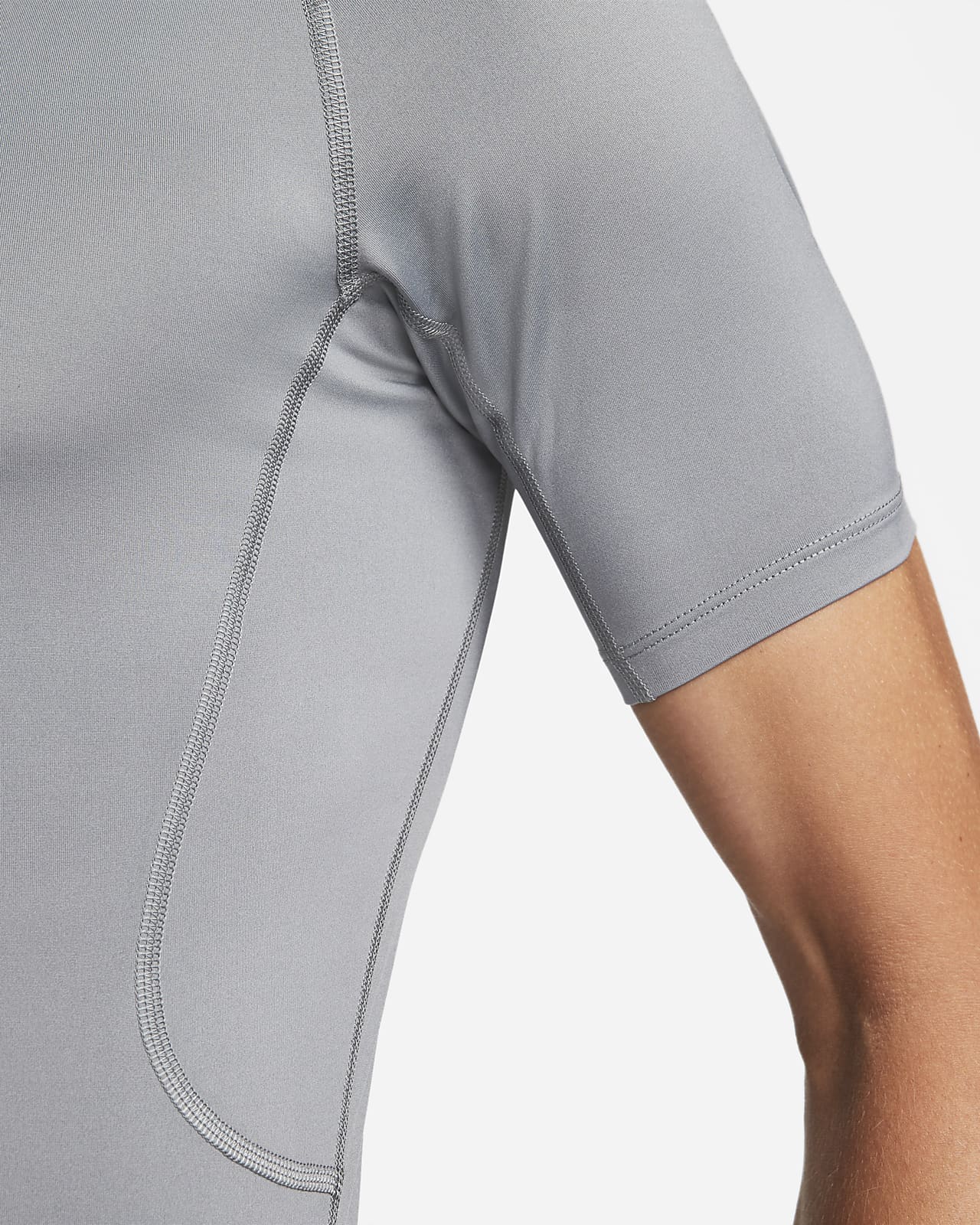 Mens compression short sleeve shirt Nike PRO grey