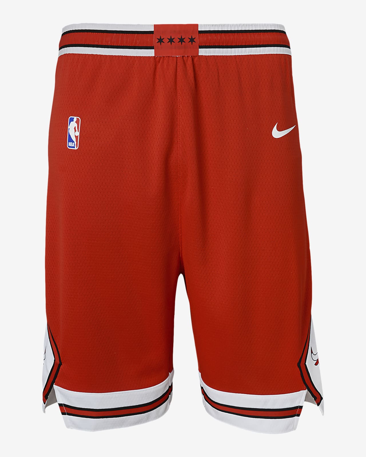 Shorts Nike Dri-FIT de la NBA Swingman para niños talla grande Chicago Bulls Icon Edition