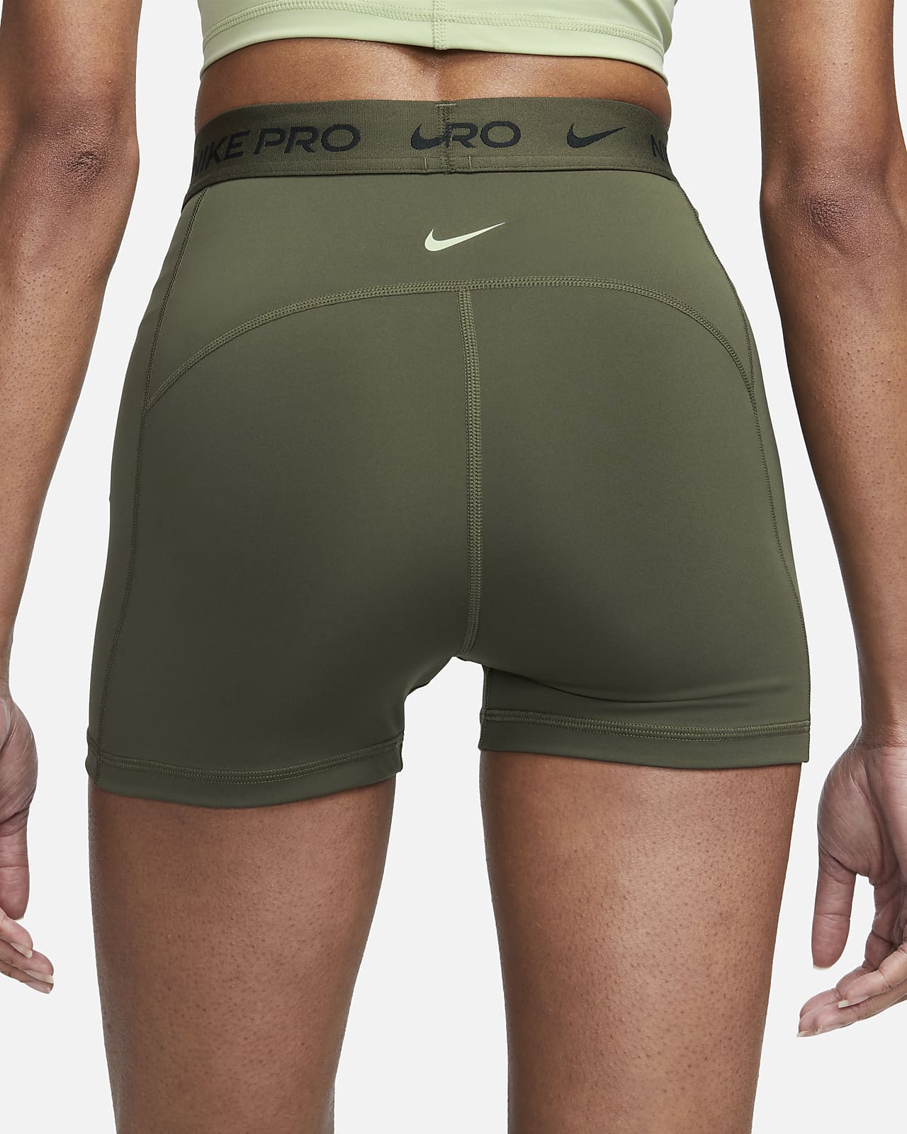 Nike Pro Women's 3 Shorts (Large, Dark Beetroot/Black/White) at   Women's Clothing store