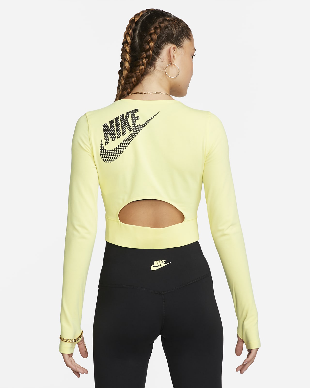 Nike Sportswear Women's Long-Sleeve Dance Crop Top. Nike DK