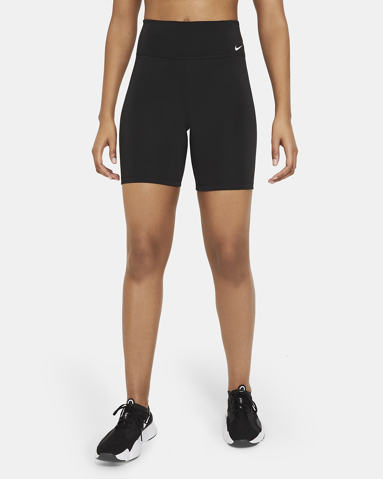 Nike One bikeshorts met halfhoge taille voor dames (18 cm)