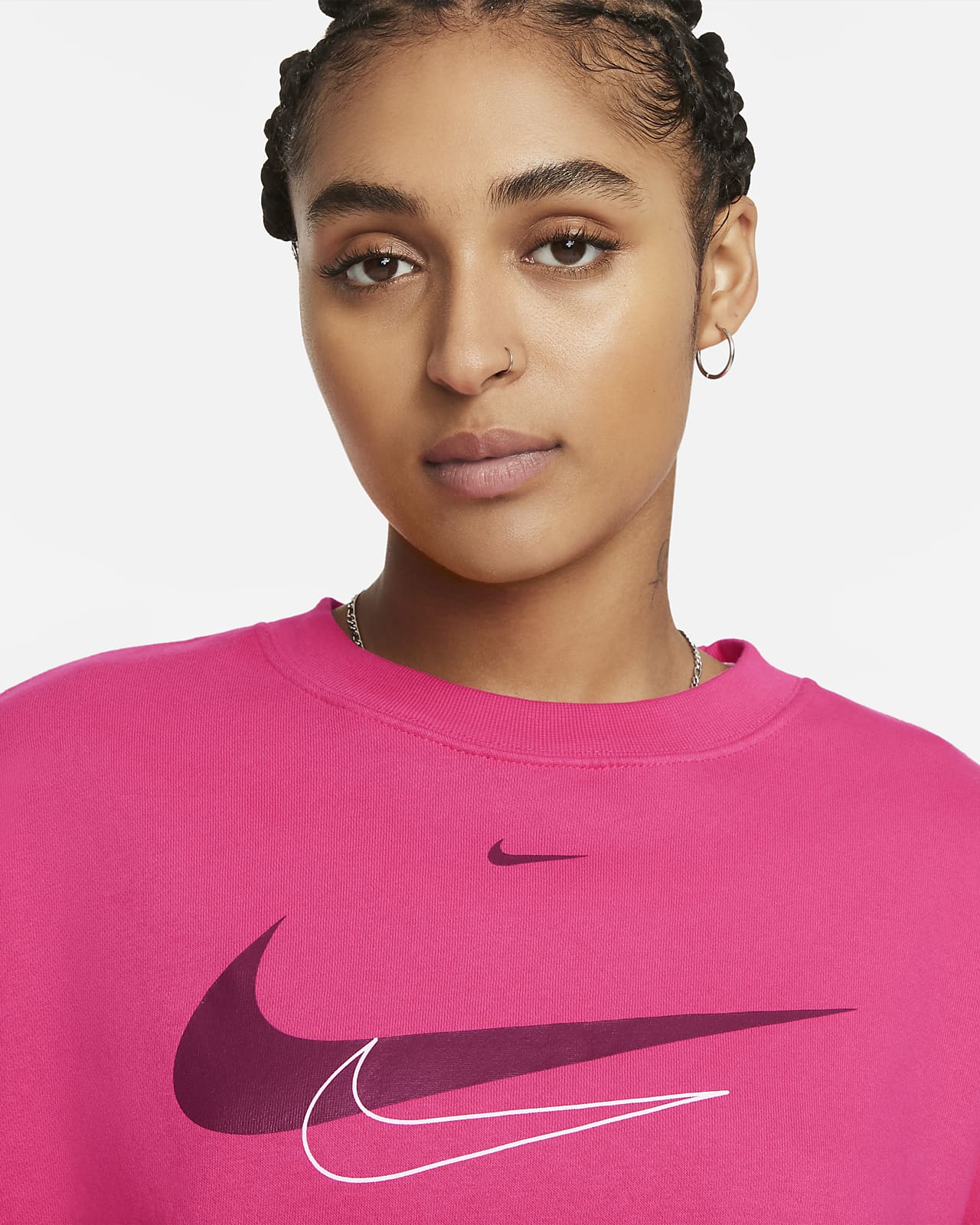 Crop Fleece Sweatshirt. Nike GB