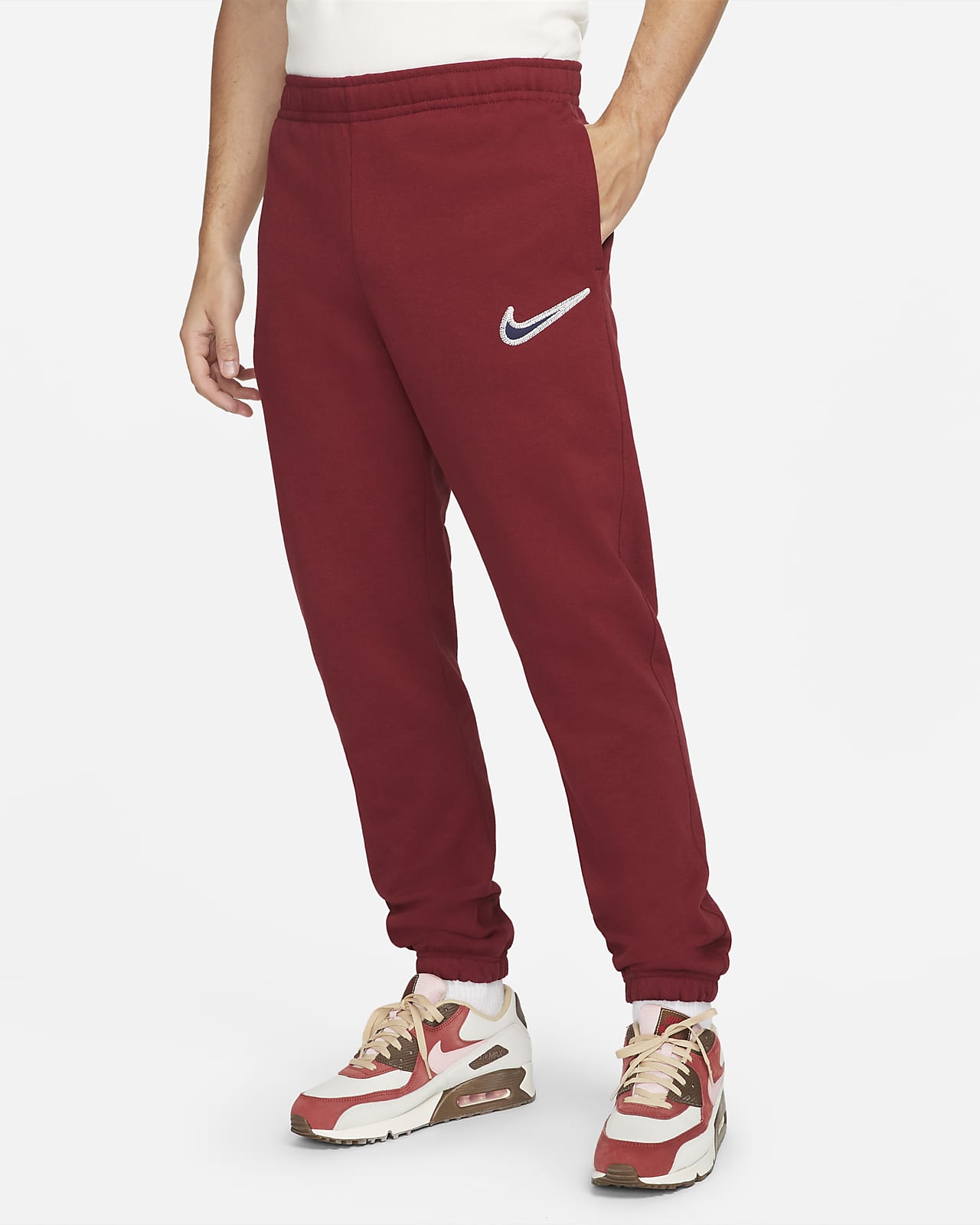 Nike Sportswear Swoosh Fleecebroek voor heren. Nike NL