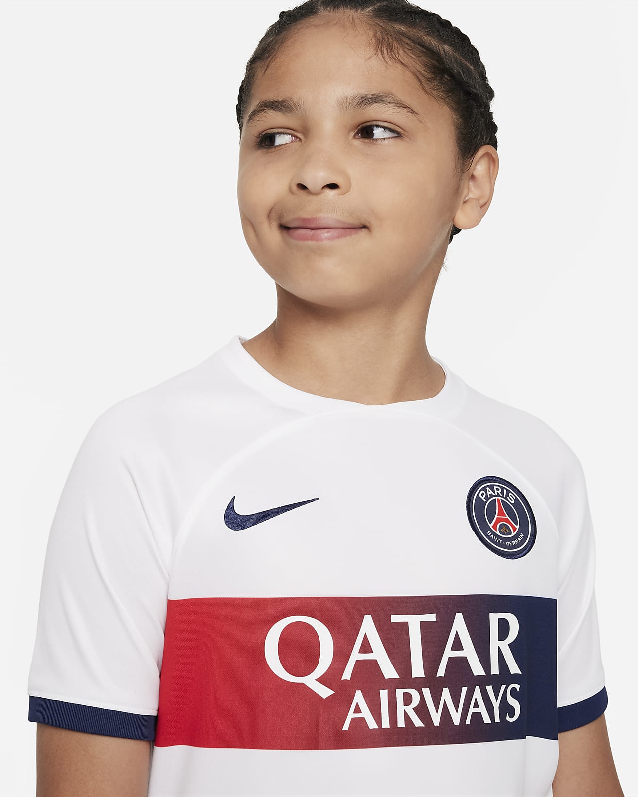 PSG 2023/24 スタジアム アウェイ ジュニア ナイキ Dri-FIT サッカーユニフォーム