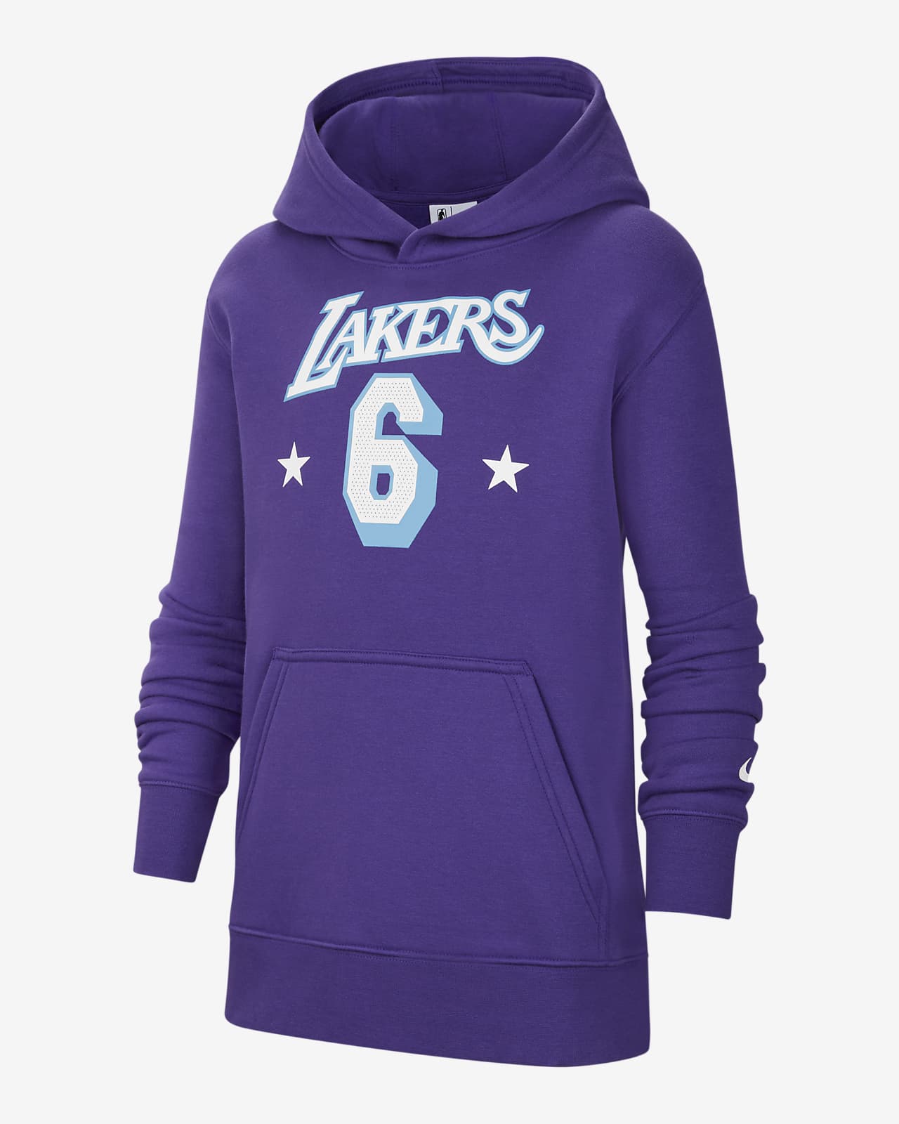 Hoodie pullover de lã cardada NBA Nike Los Angeles Lakers Júnior