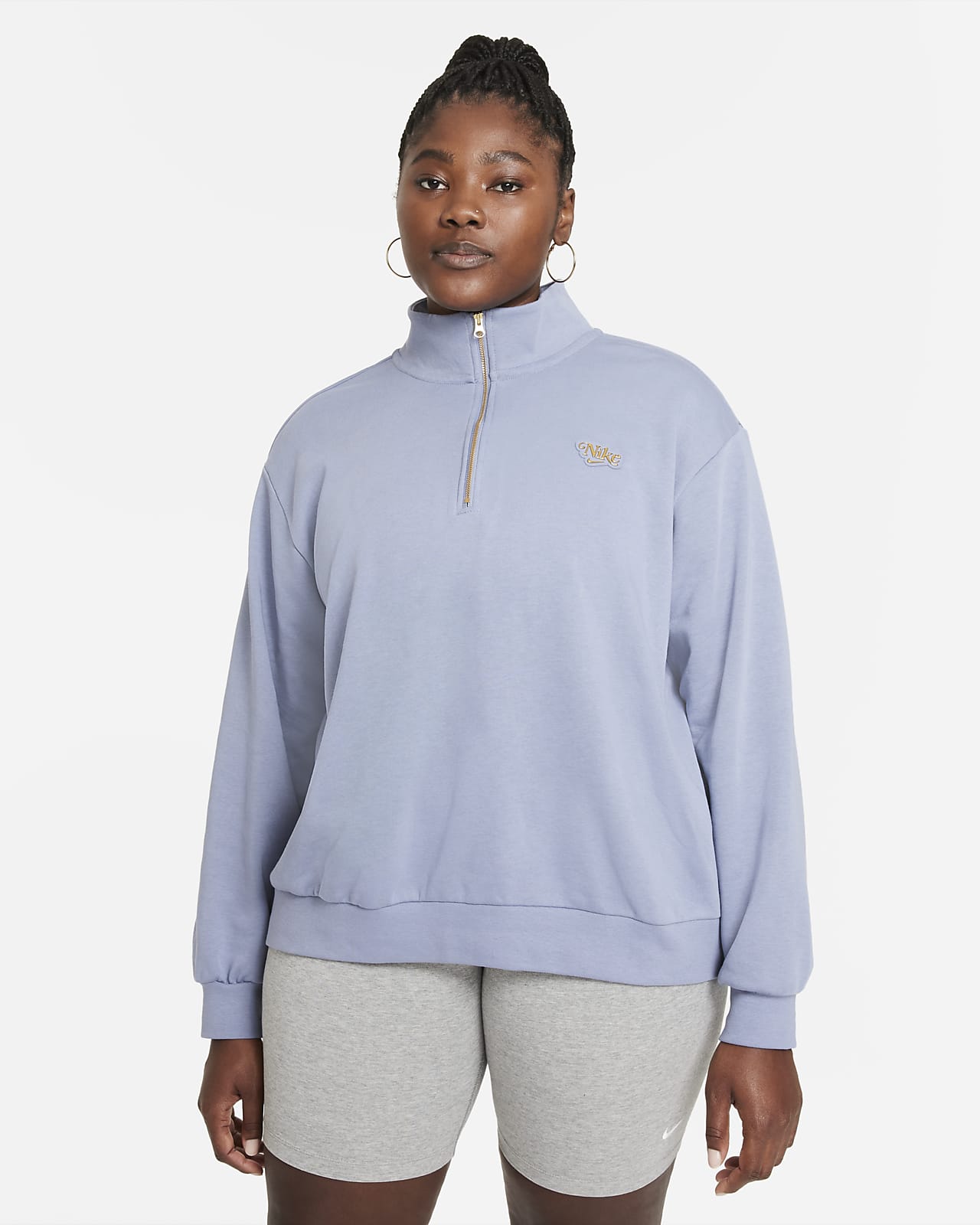 Sudadera con cierre de 1/4 para mujer talla grande Nike Sportswear Femme.  Nike.com