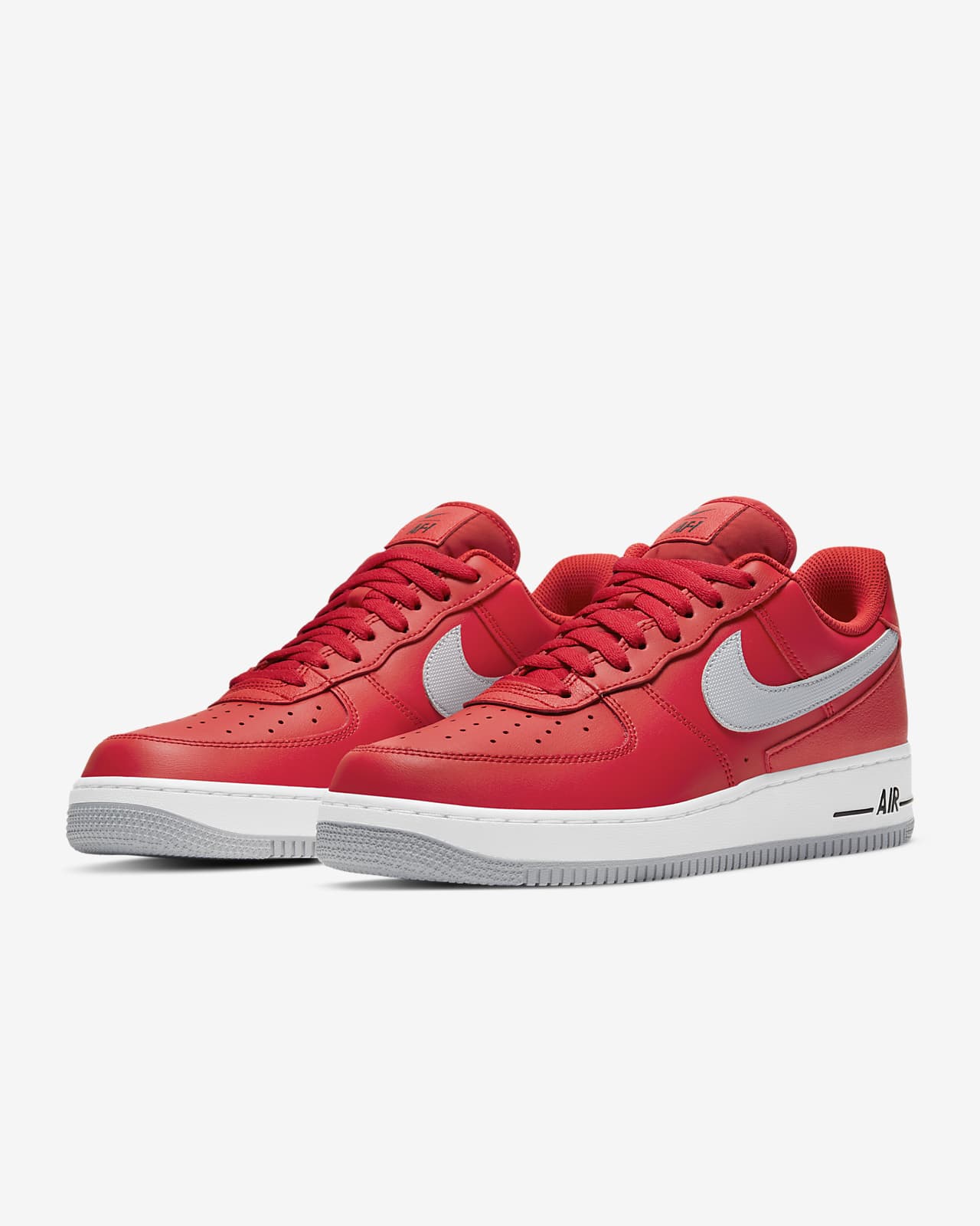 air force 1 white and red mens
