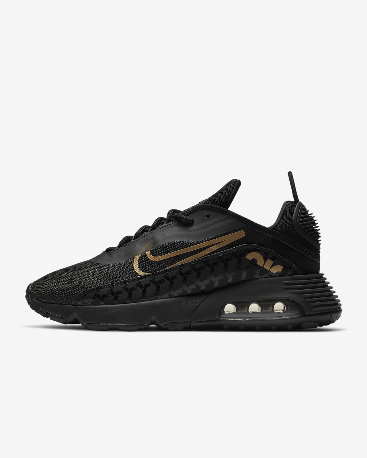 nike mens black and gold shoes