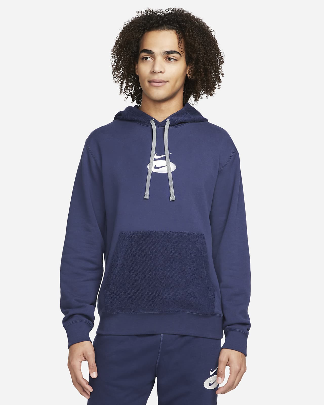 nike french terry pullover hoodie swoosh