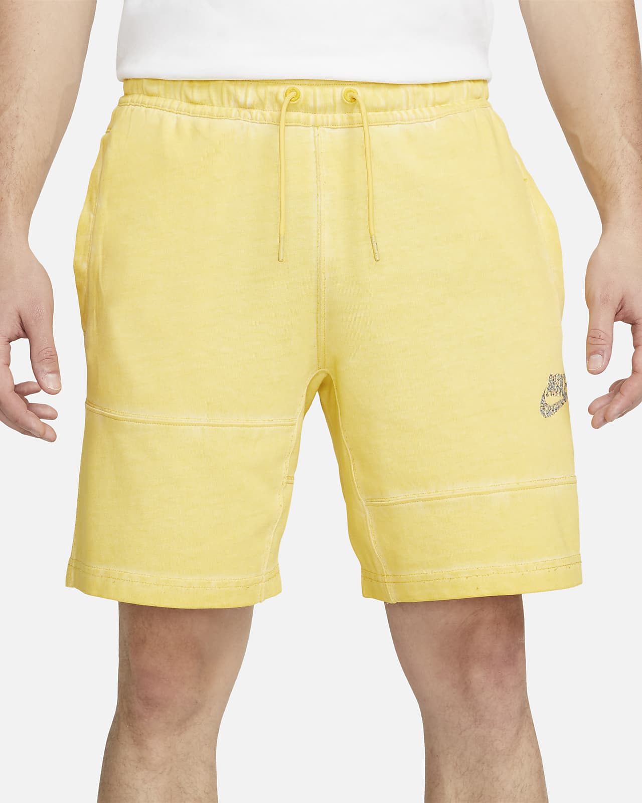 nike sportswear yellow shorts