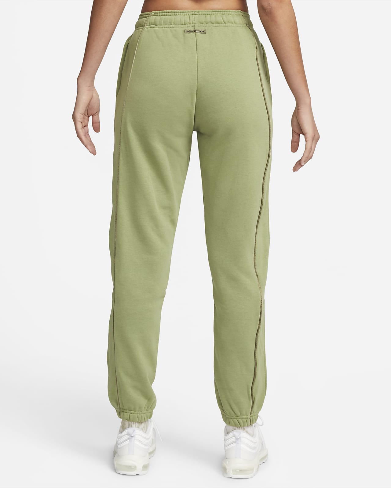 rook Groen tandarts Nike Air Fleece joggingbroek met halfhoge taille voor dames. Nike BE