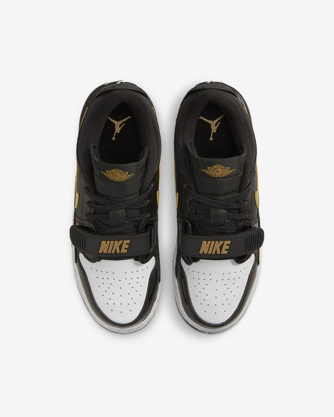 並行輸入品] エアジョーダン AIR JORDAN レガシー 黒色 ブラック 白色 ホワイト ゴールド 'BLACK GOLD' ジュニア キッズ 