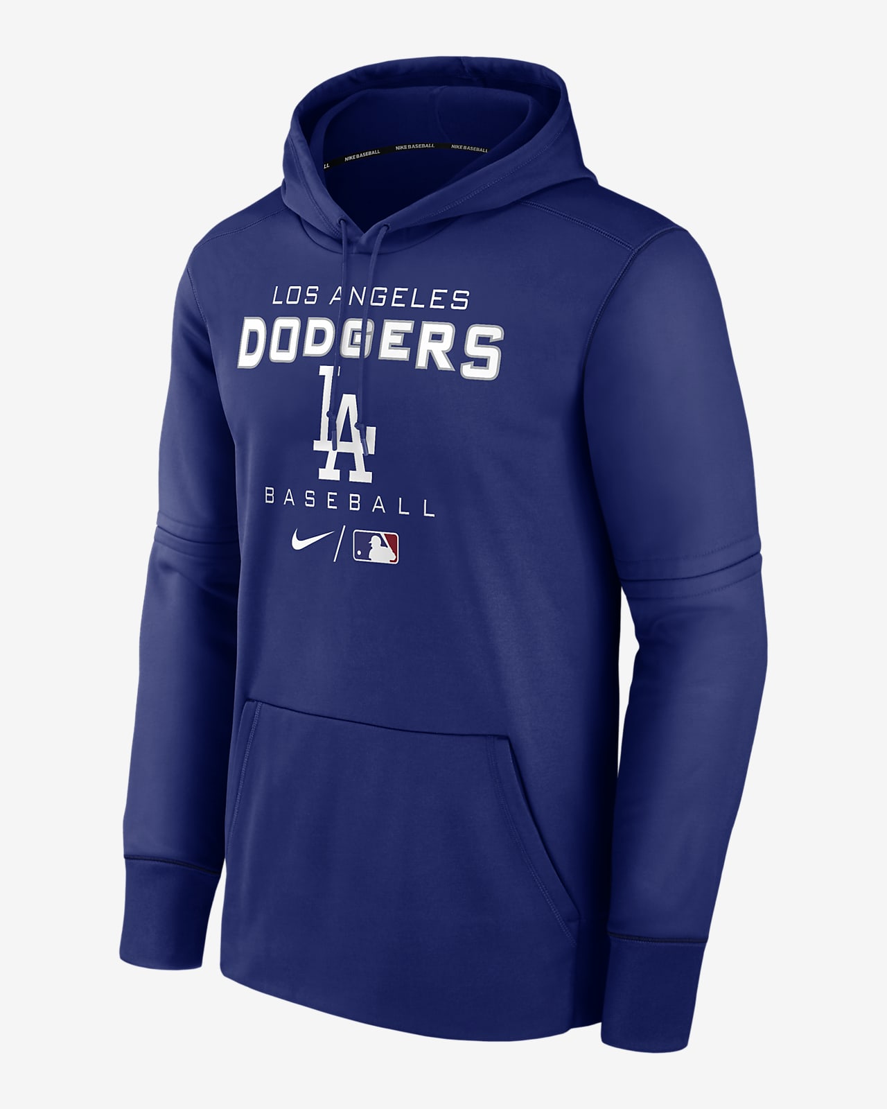 Nike LA Dodgers Wordmark Therma Performance Pullover Hoodie Blue - RUSH BLUE