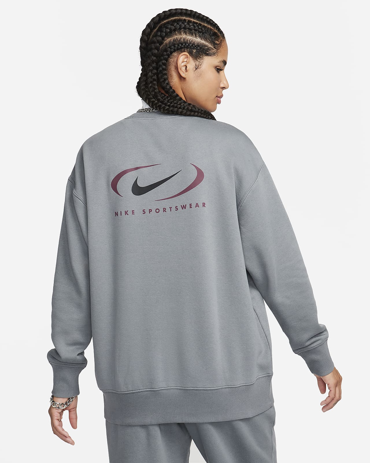 women's nike sportswear phoenix fleece oversized crewneck sweatshirt