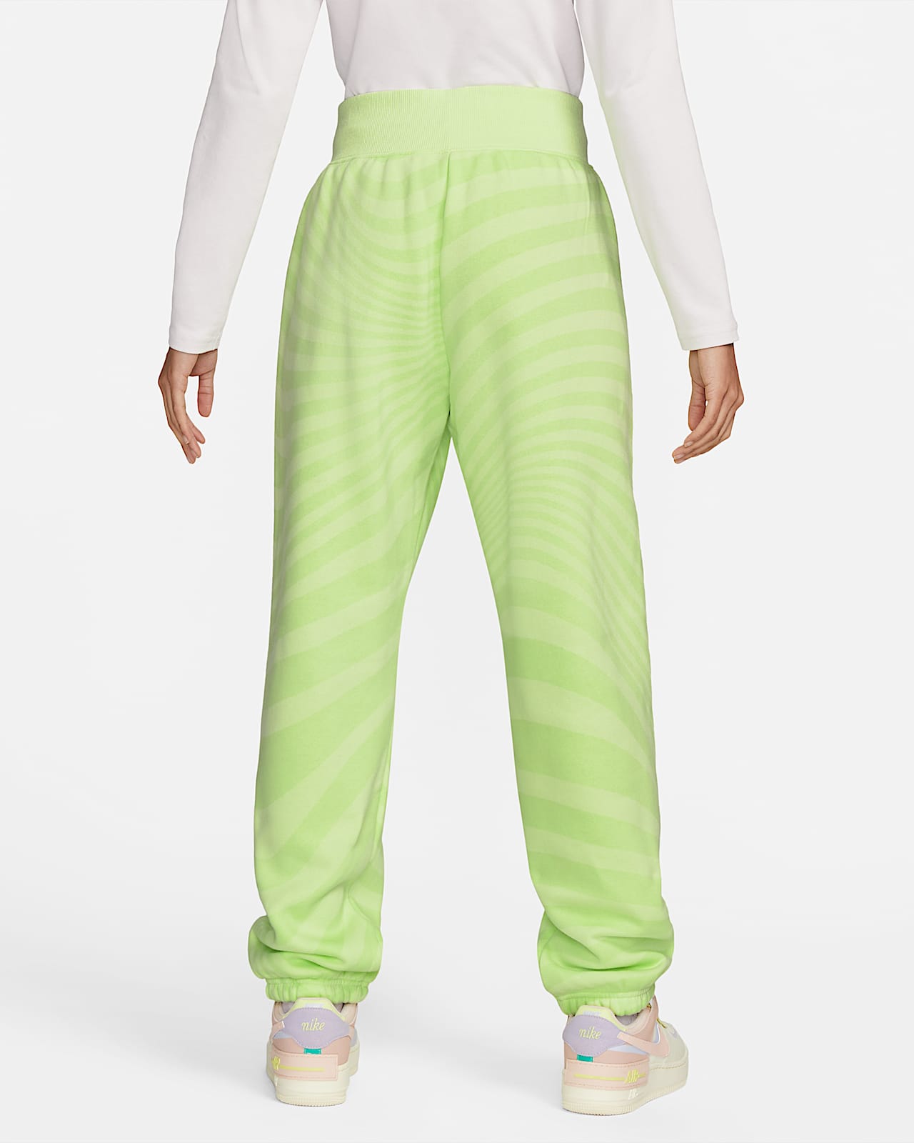 nike phoenix fleece pants green
