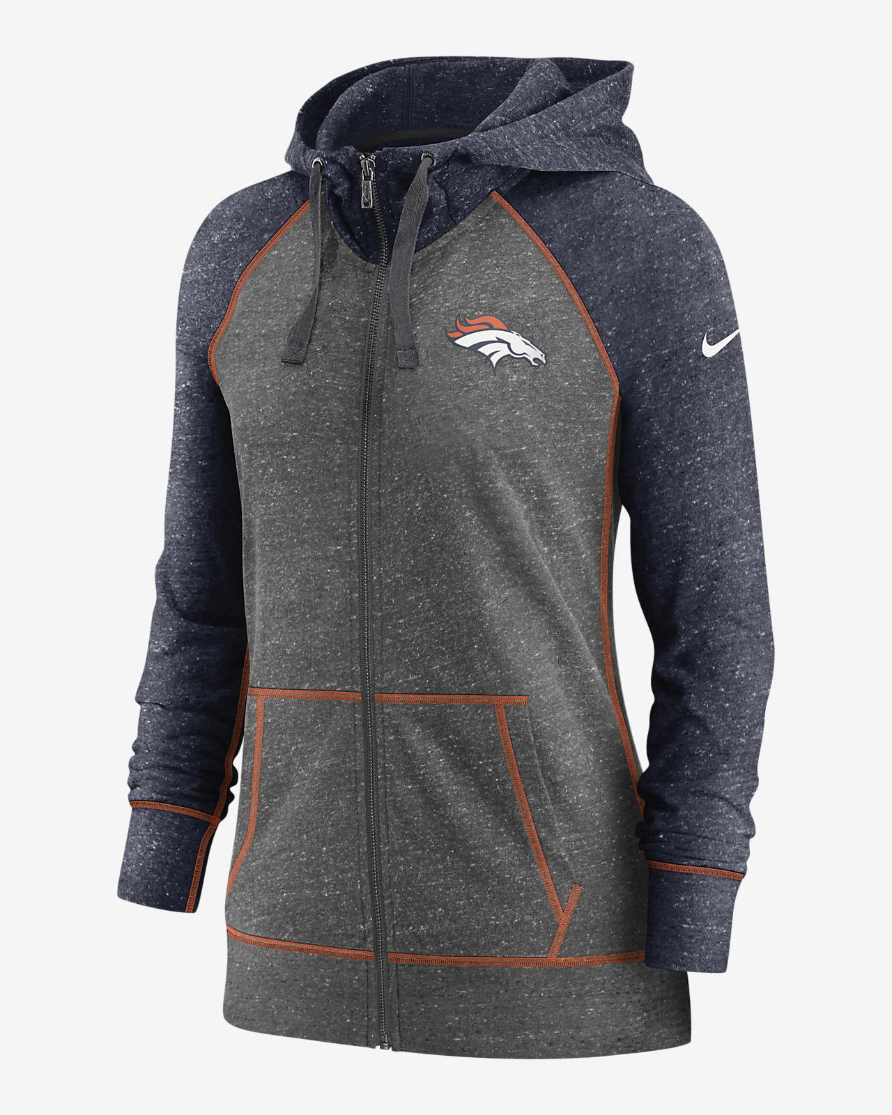 Denver broncos full zip hoodie