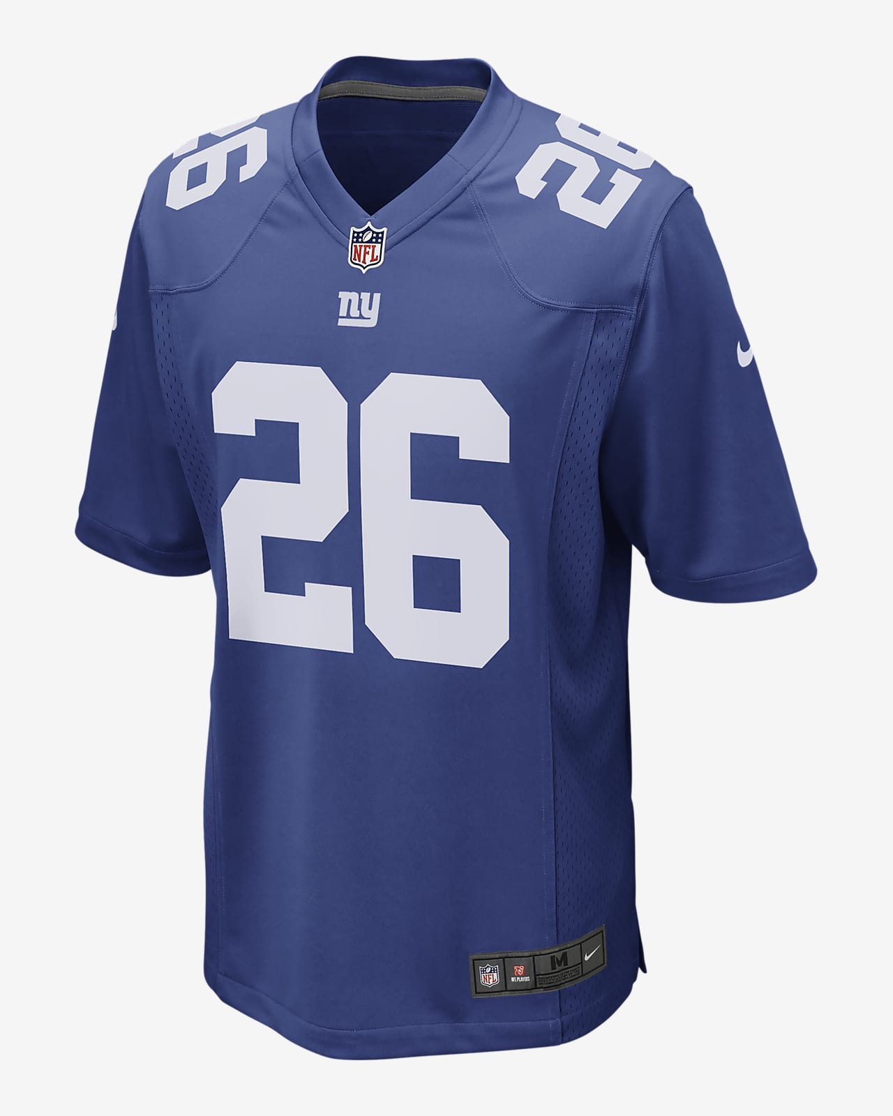 Camisola de jogo de futebol americano NFL New York Giants (Saquon Barkley) para homem
