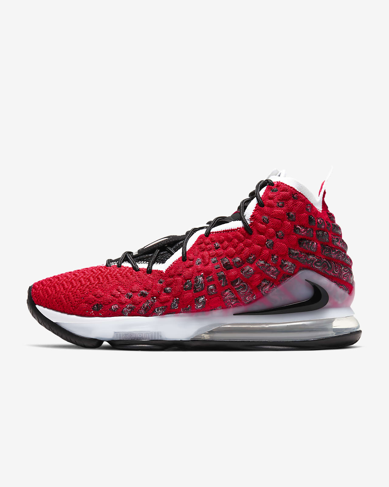 red and grey basketball shoes