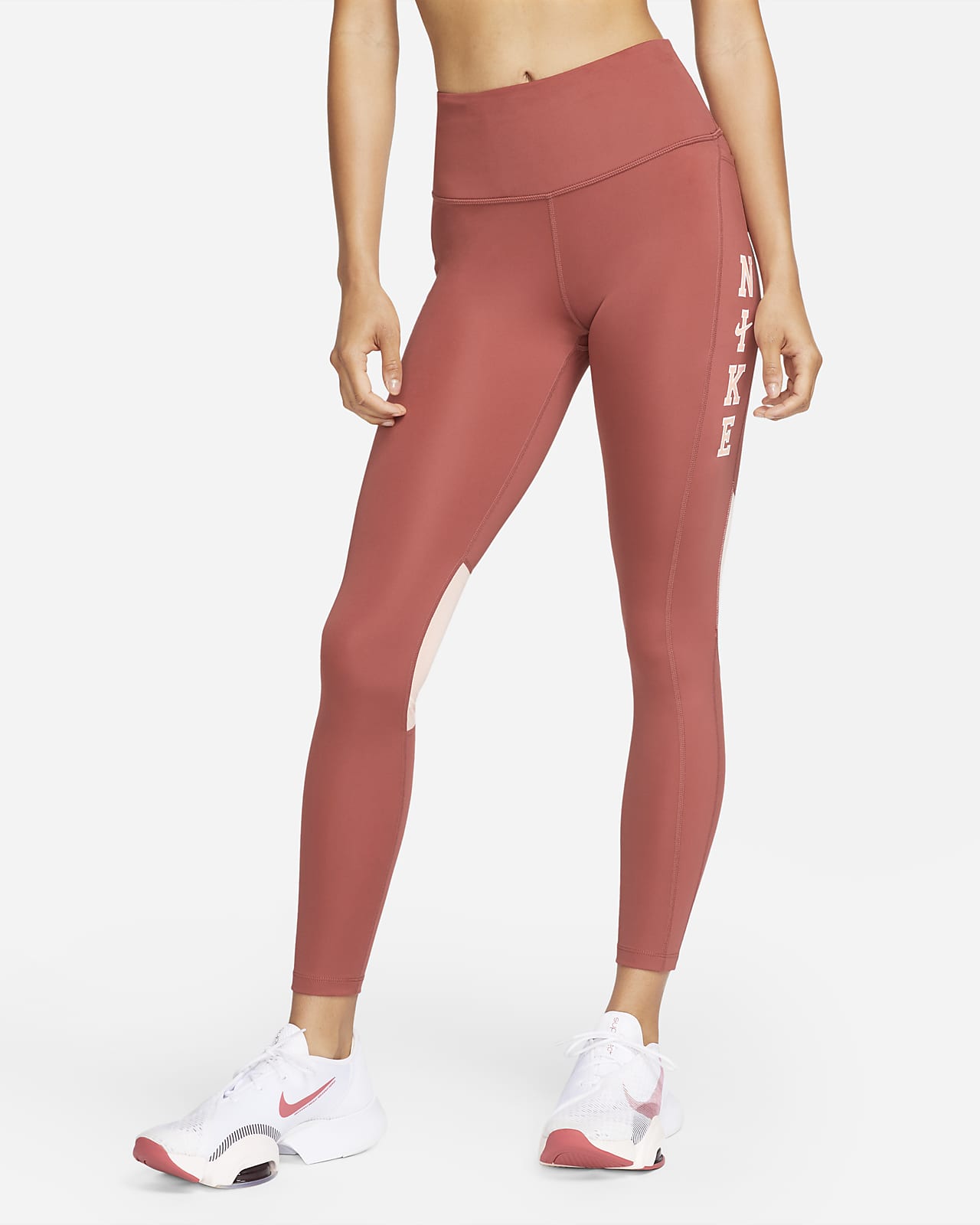 Nike Epic Fast 7/8-legging met halfhoge taille en zakken voor dames