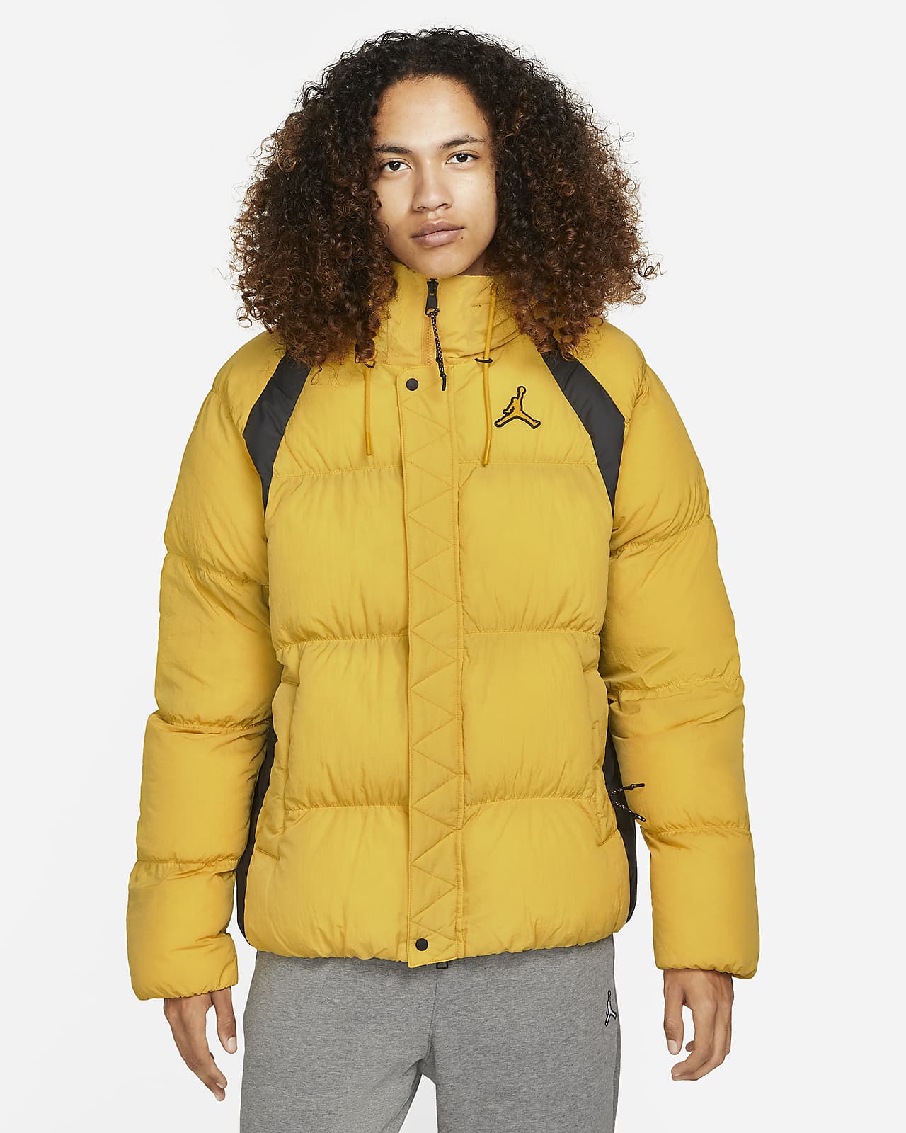 yellow puffer jacket nike