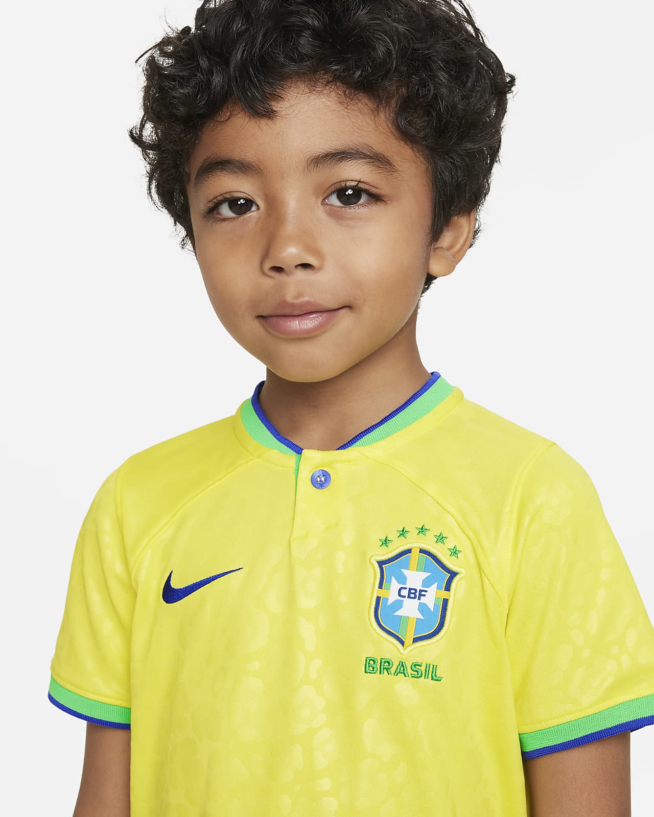 Kid's  Neymar Brazil 22/23 Home Nike Futbol Sports Soccer Jersey