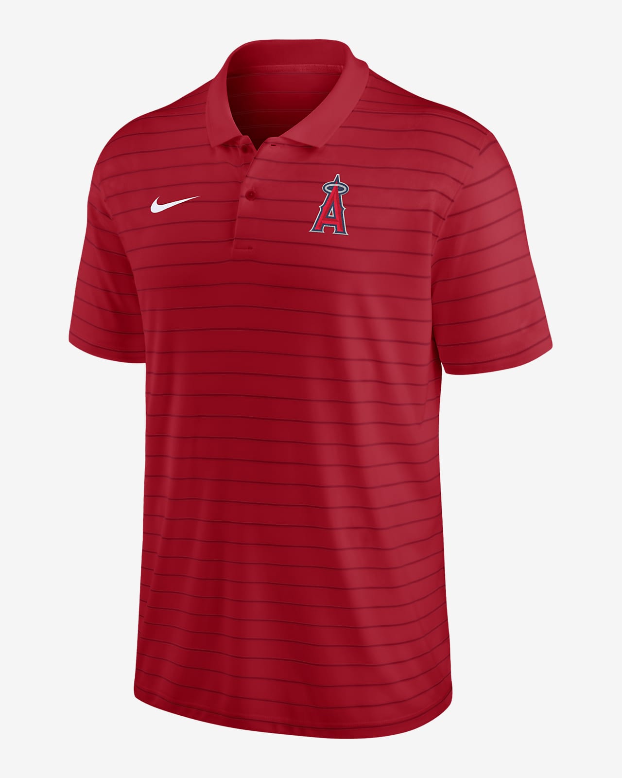 The Athletic Dept Nike Short Sleeve Polo Shirt Striped Cream Red