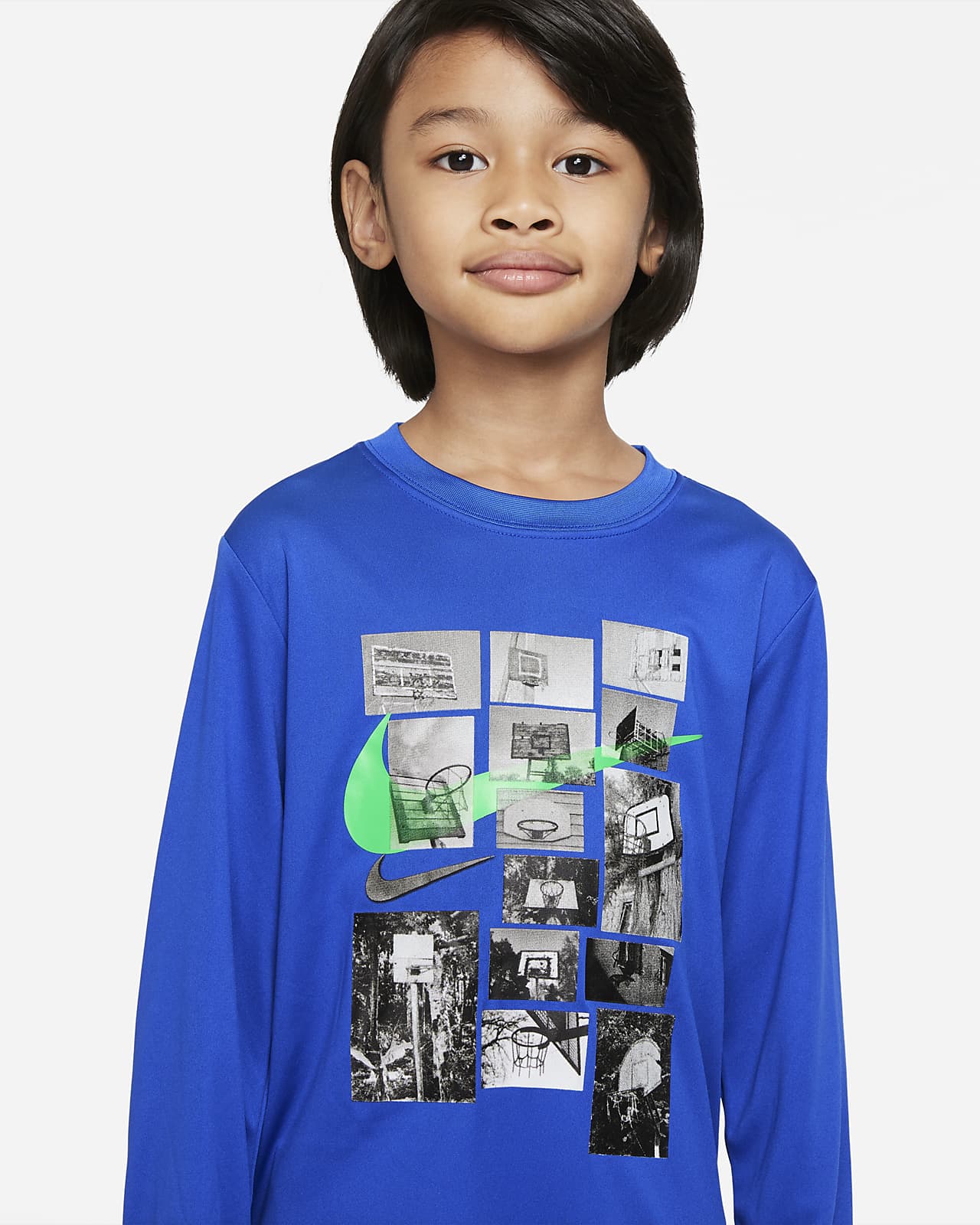 Bergantín vertical creencia Nike Dri-FIT Little Kids' Long-Sleeve T-Shirt. Nike.com