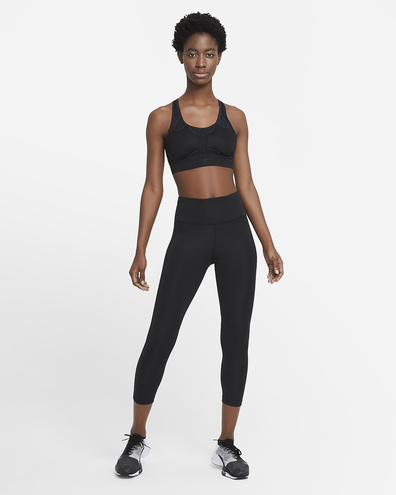 Nike Fast Women's Mid-Rise Crop Running Leggings. Nike BE