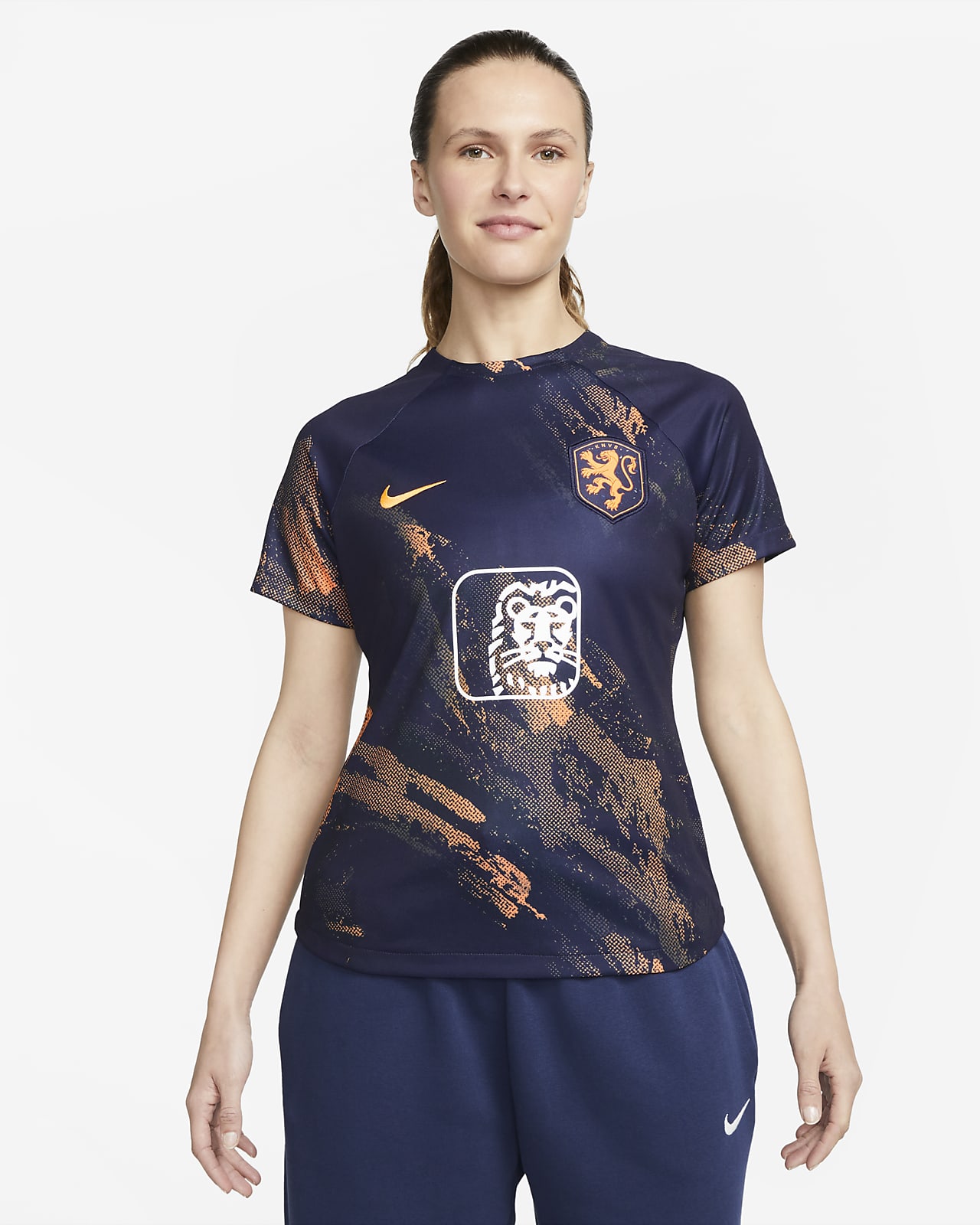 Playera de fútbol Nike Dri-FIT para mujer Netherlands Academy Pro