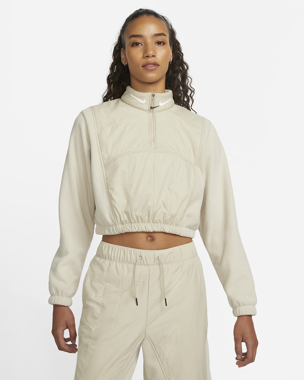 Sudadera con cierre de 1/4 sencilla y suave para mujer Nike Sportswear  Swoosh. Nike.com