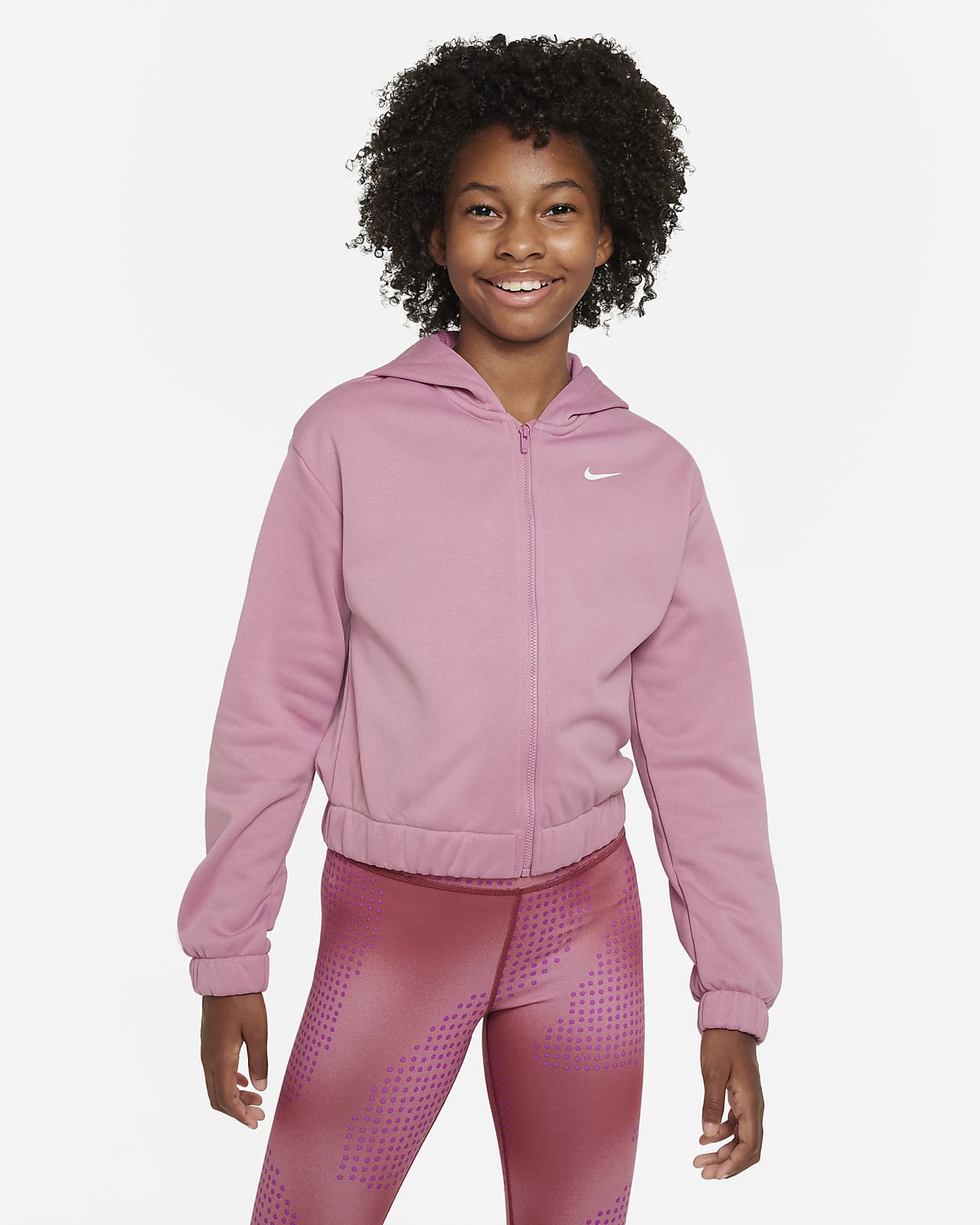 Nike Therma-FIT Hoodie mit durchgehendem Reißverschluss für ältere Kinder (Mädchen)