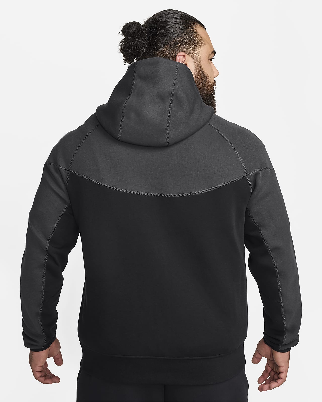 Hoodie com fecho completo Nike Sportswear Tech Fleece Windrunner para homem.  Nike PT