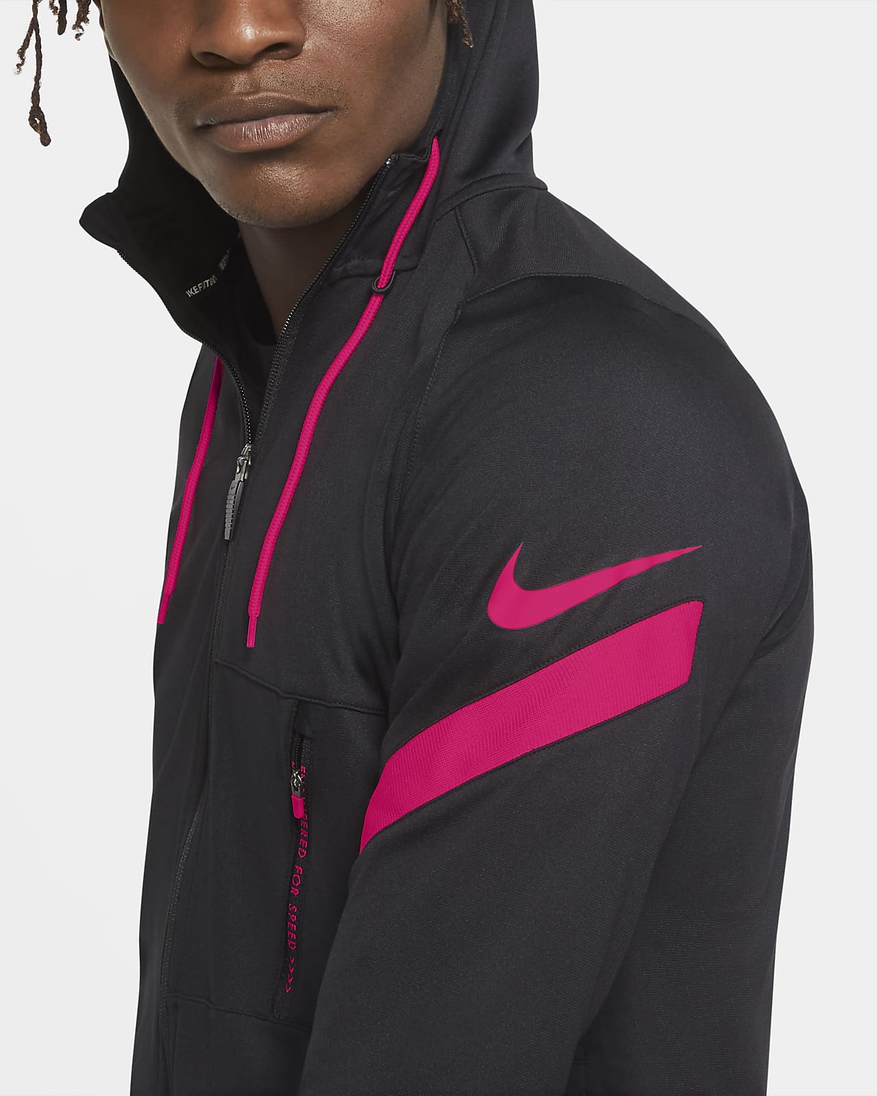 black and pink nike tracksuit mens