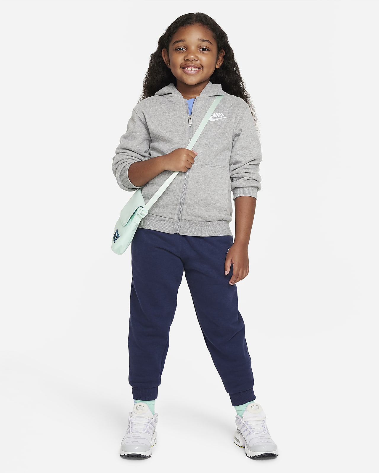 Nike Sportswear Fleece Kids Little Full-Zip Hoodie. Club