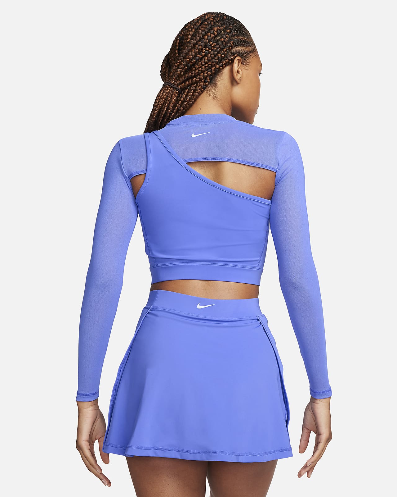 Nike Training Nike Pro Training Dri-FIT gains girl mid-rise 7/8th leggings  in hyper royal blue - ShopStyle