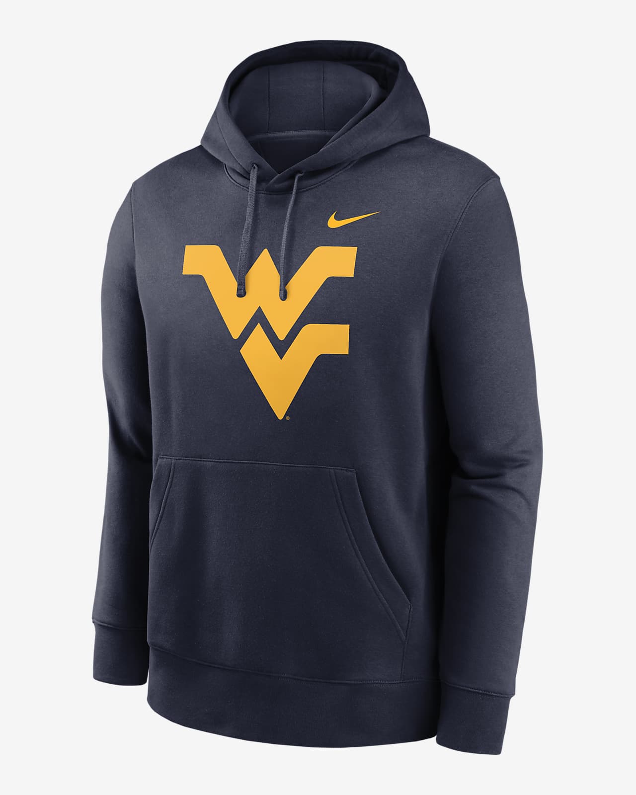 Sudadera con gorro sin cierre universitaria Nike para hombre West Virginia Mountaineers Primetime Evergreen Club Primary Logo