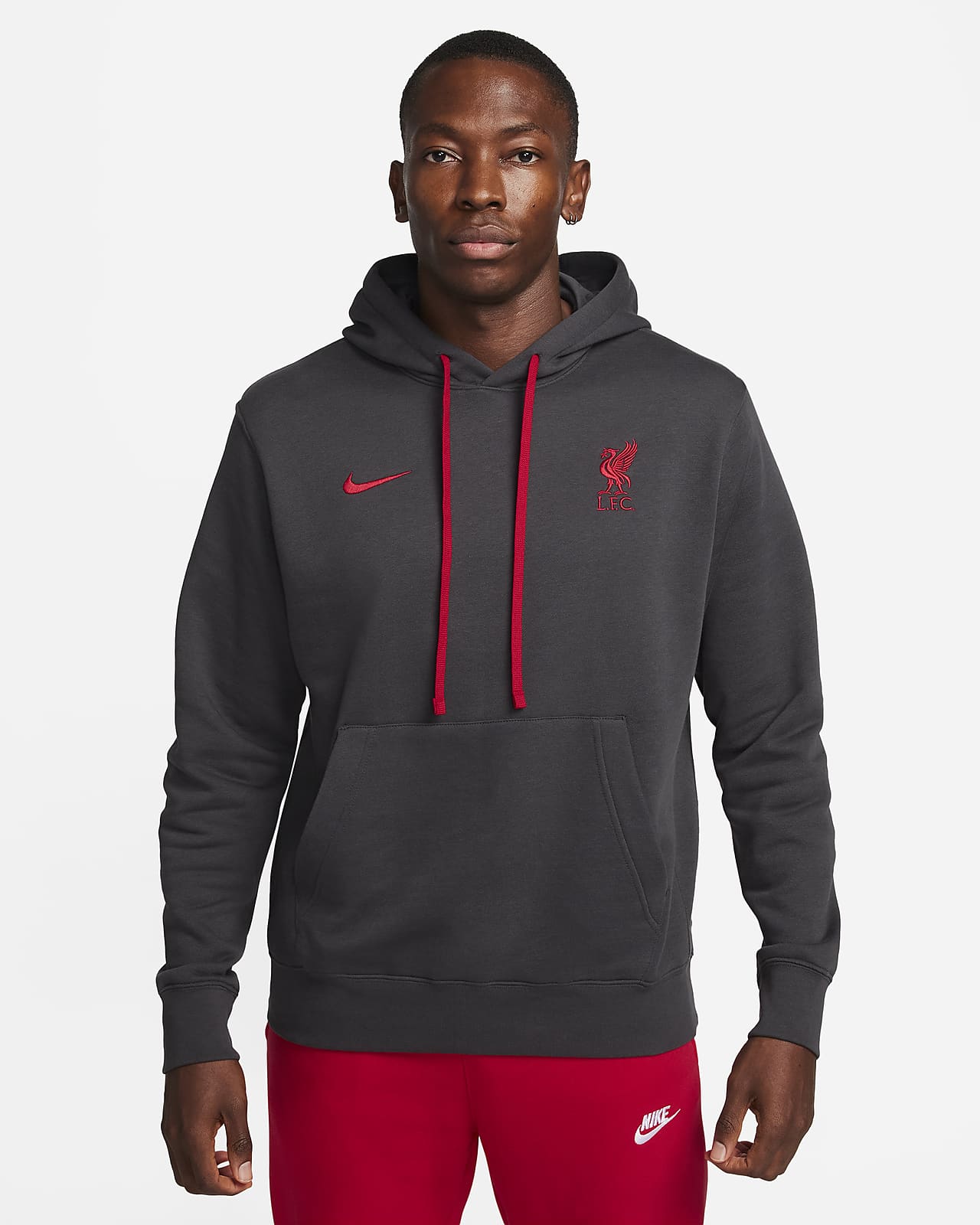 Sudadera con gorro sin cierre con estampado de f tbol para hombre Liverpool FC Club Fleece