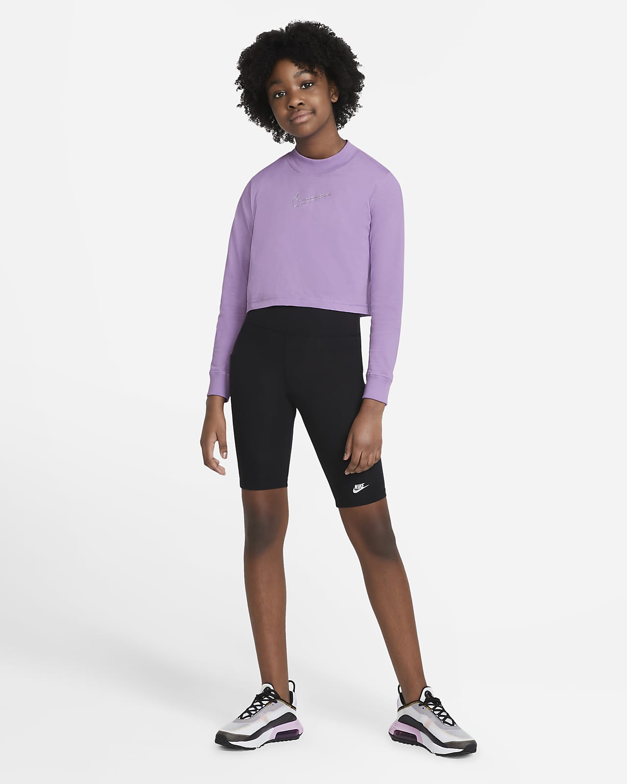 nike sportswear long sleeve crop top