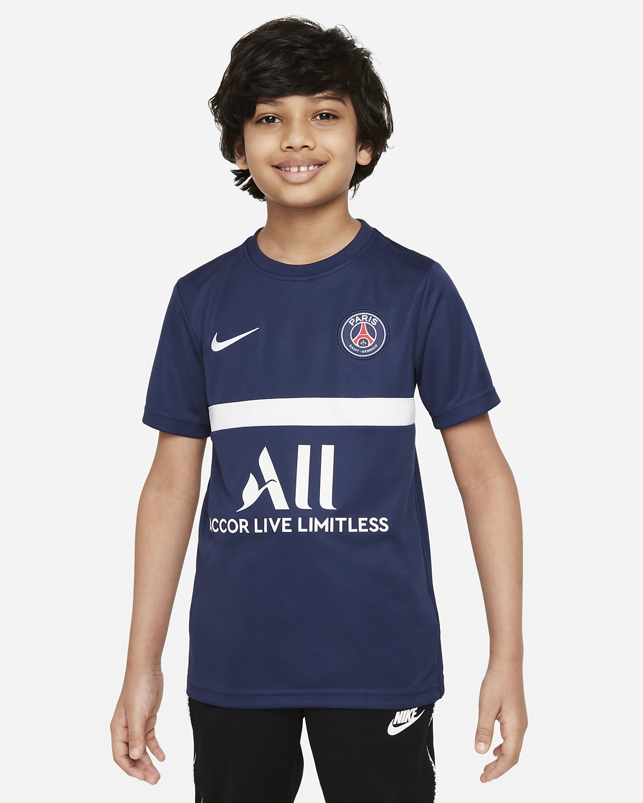 Haut De Football A Manches Courtes Nike Dri Fit Paris Saint Germain Academy Pro Pour Enfant Plus Age Nike Lu