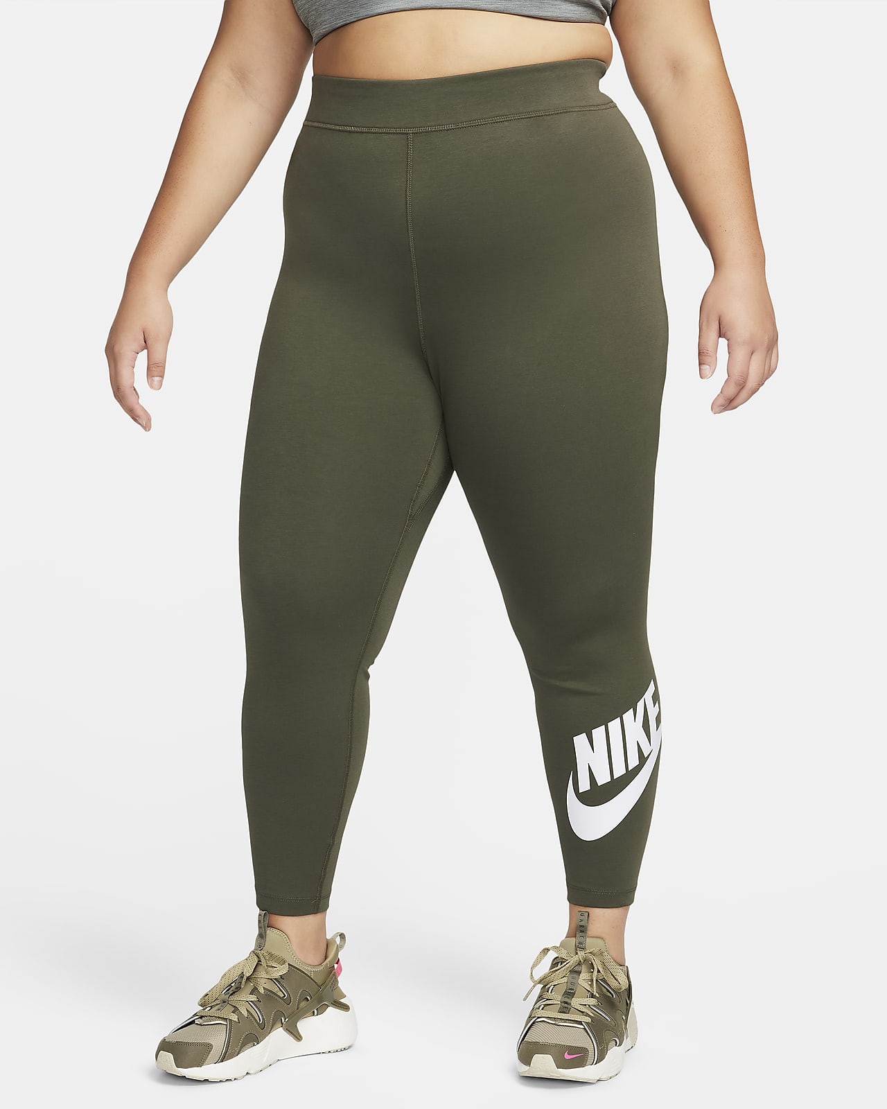 Leggings con gráfico de tiro alto para mujer (talla grande) Nike Sportswear  Classics