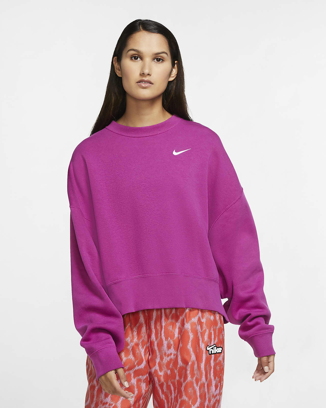Sudadera Nike Sportswear Millennium Essential Crew Fleece para mujer lila -  Tienda de fútbol